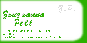 zsuzsanna pell business card